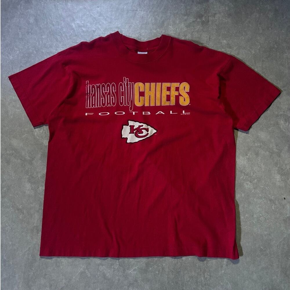 90's Vintage Kansas City Chiefs Salem Red T-Shirt -XL